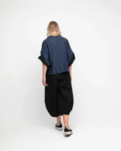 Women Alembika Pants & Skirts<Ozai N Ku Barrel Leg Pants, Black