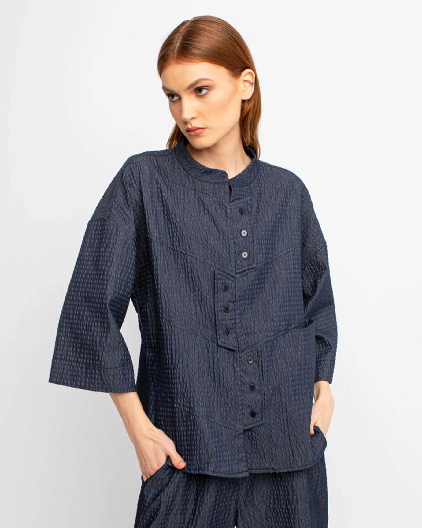 Women Alembika Jackets<Ozai N Ku Bowie Textured Jacket, Denim