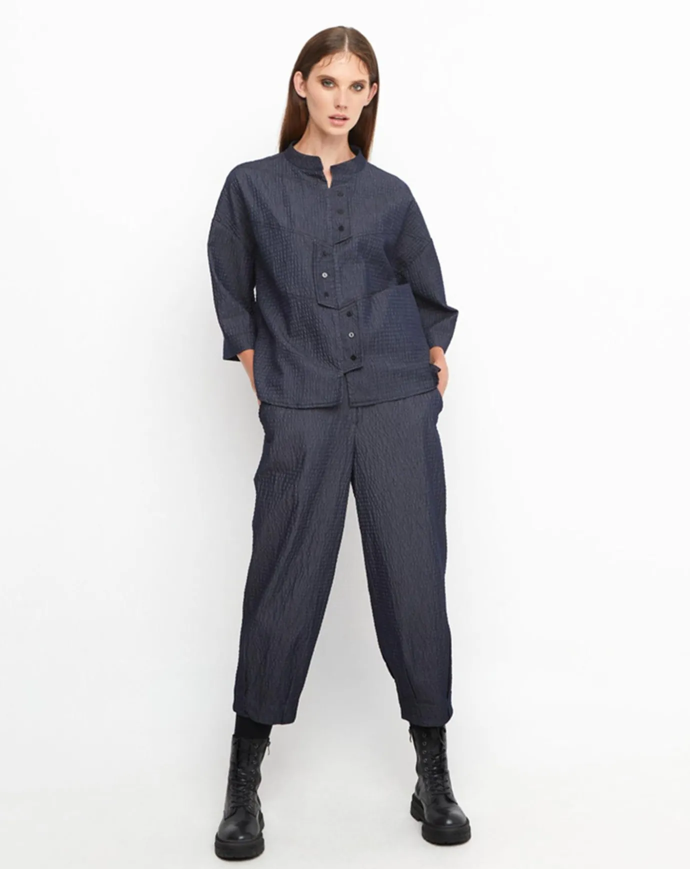 Women Alembika Jackets<Ozai N Ku Bowie Textured Jacket, Denim