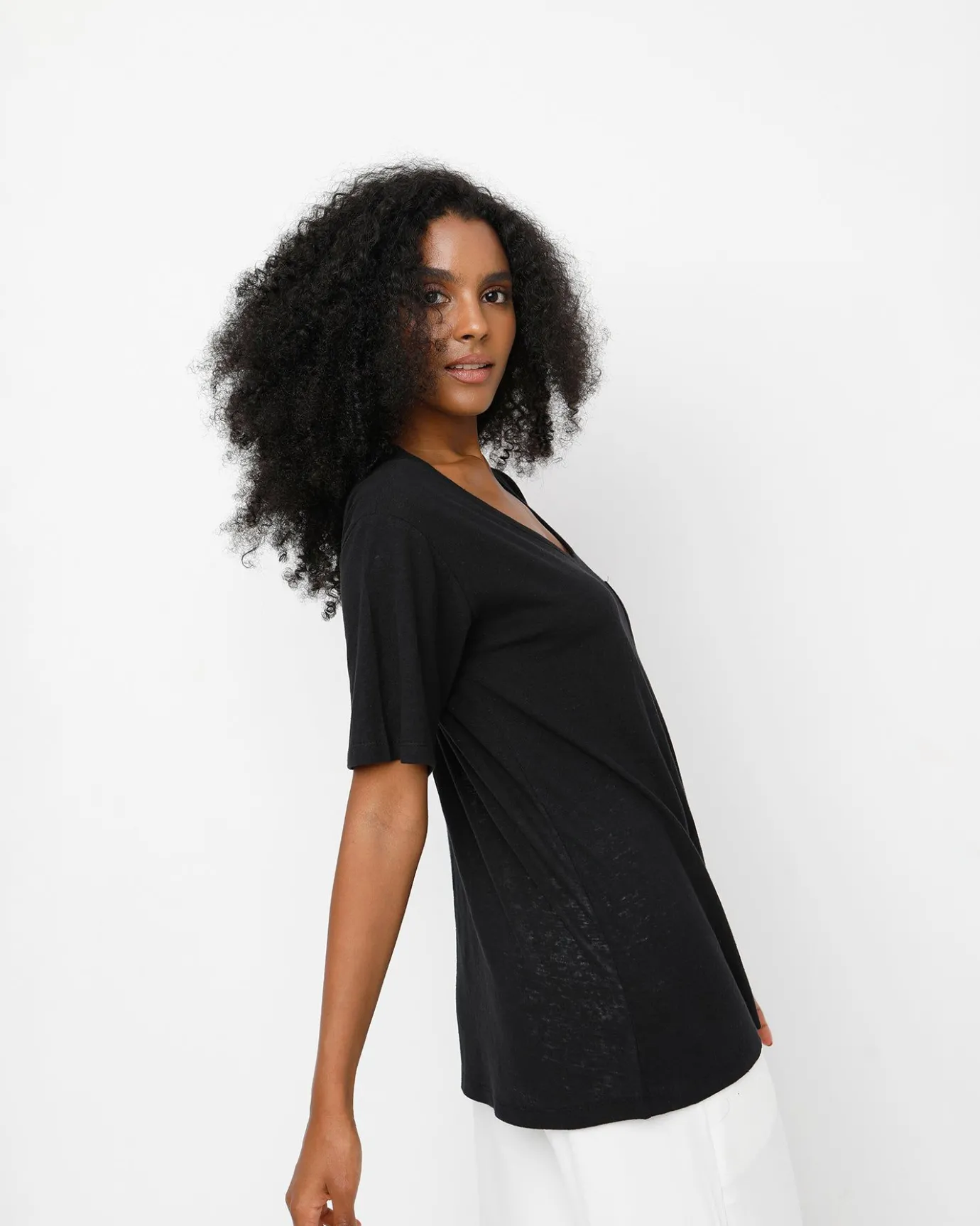 Women Alembika Tops & Tunics<Ozai N Ku Boyfriend Tee, Black