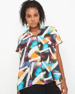Women Alembika Tops & Tunics<Ozai N Ku Colorpop Blouse, Fireworks