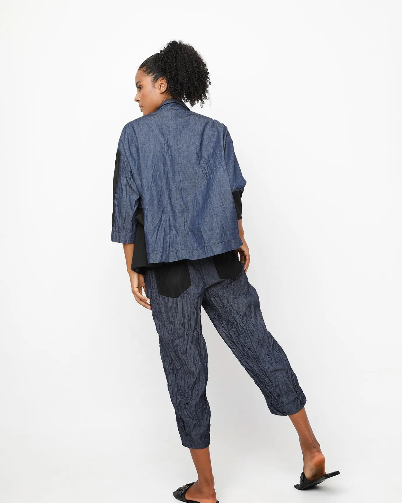 Women Alembika Pants & Skirts<Ozai N Ku Corfu Barrel Leg Pants, Denim