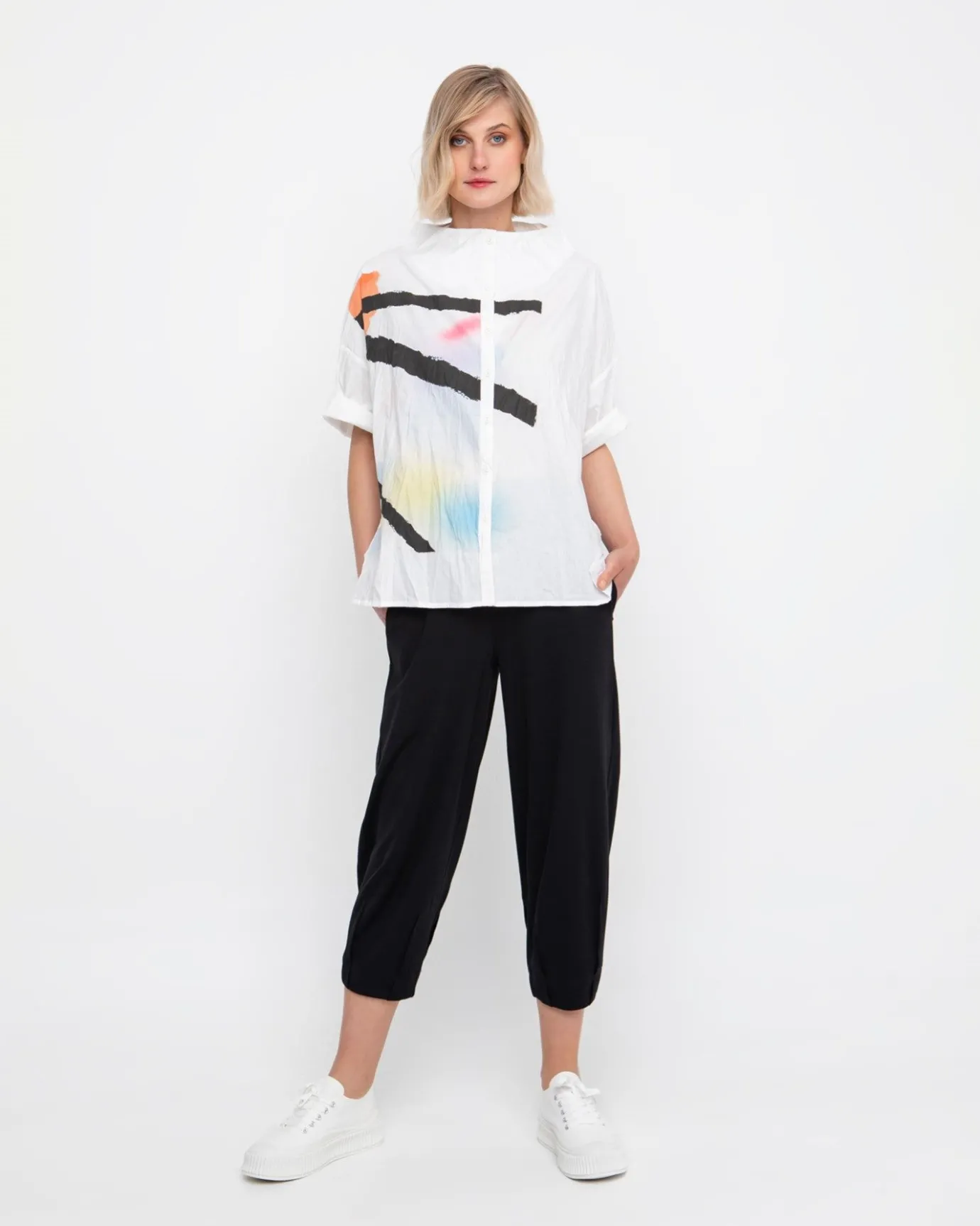 Women Alembika Tops & Tunics<Ozai N Ku Crinkle Funnel Top, Mirage