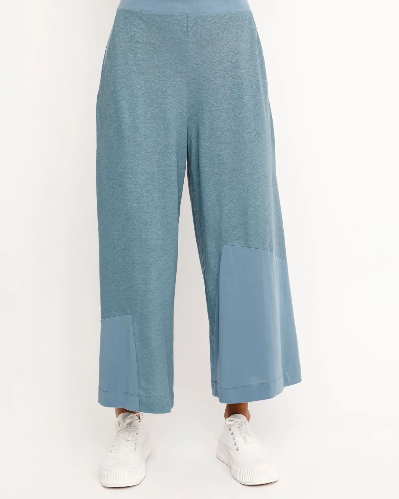 Women Alembika Pants & Skirts<Ozai N Ku Cropped Wide Leg Pants, Azure