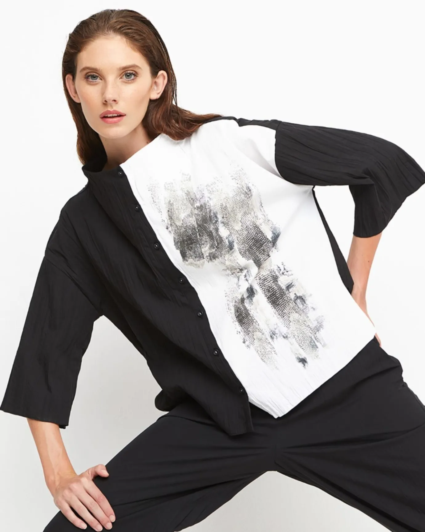 Women Alembika Tops & Tunics<Ozai N Ku Duo Funnel Top, Black