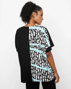 Women Alembika Tops & Tunics<Ozai N Ku Fountain Boxy Tee, Jet Blue
