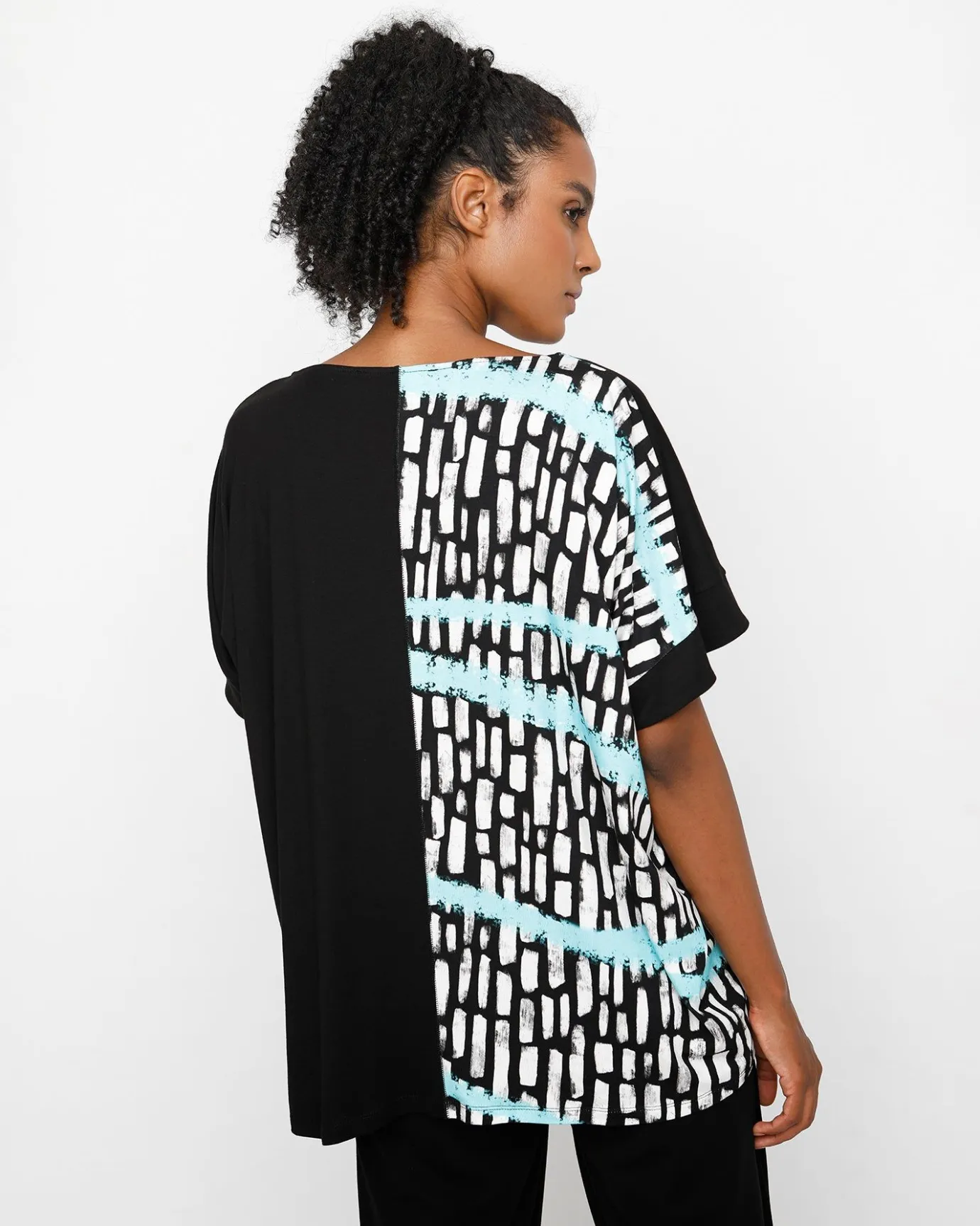 Women Alembika Tops & Tunics<Ozai N Ku Fountain Boxy Tee, Jet Blue