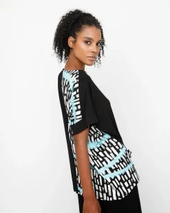 Women Alembika Tops & Tunics<Ozai N Ku Fountain Boxy Tee, Jet Blue