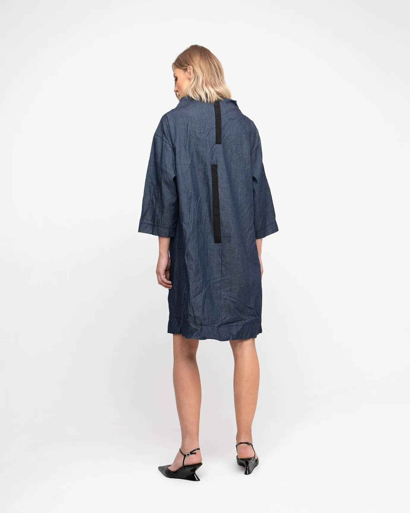Women Alembika Dresses<Ozai N Ku Funnel Dress, Denim