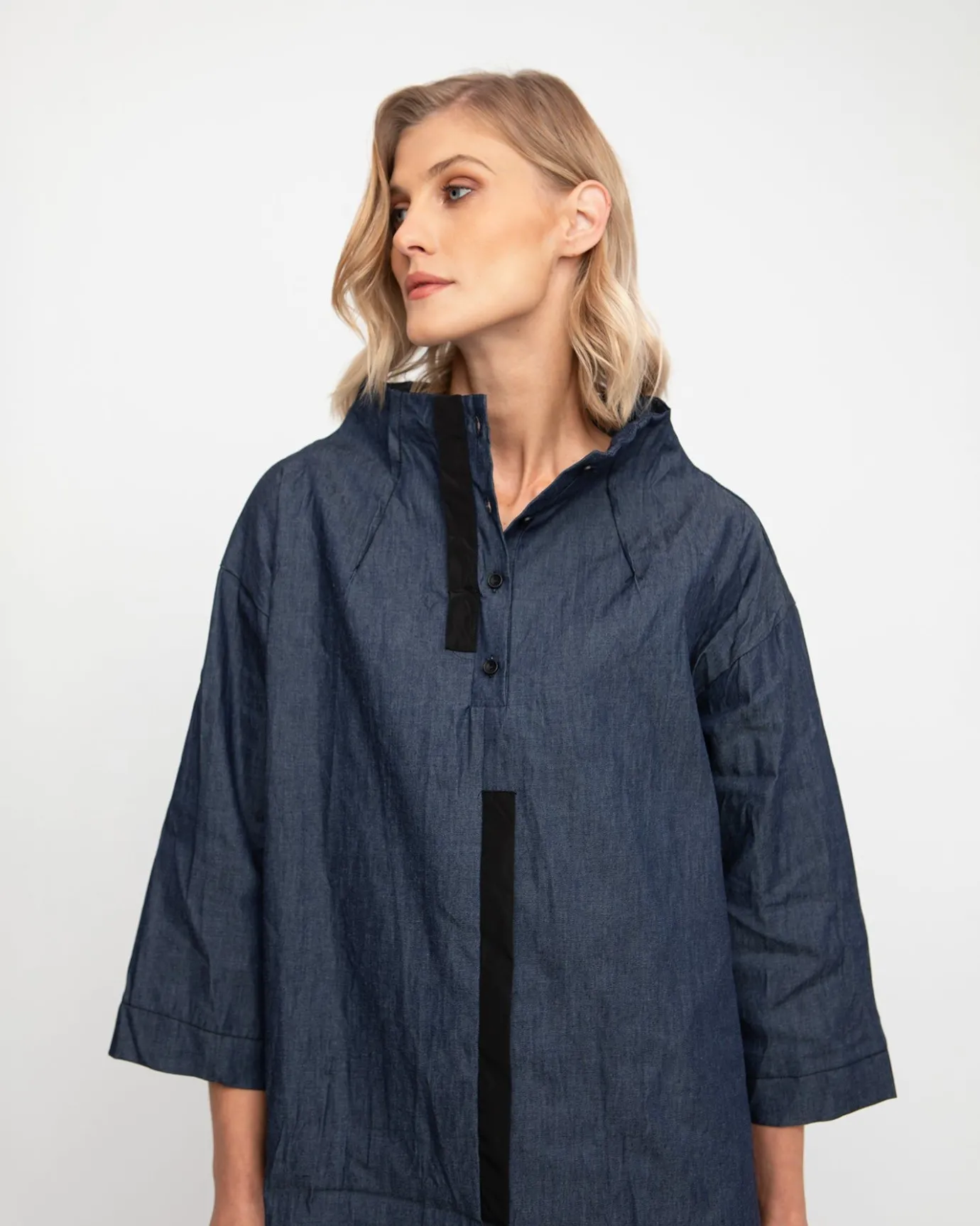 Women Alembika Dresses<Ozai N Ku Funnel Dress, Denim