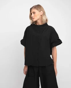 Women Alembika Tops & Tunics<Ozai N Ku Funnel Top, Black