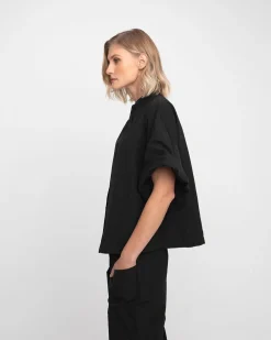 Women Alembika Tops & Tunics<Ozai N Ku Funnel Top, Black