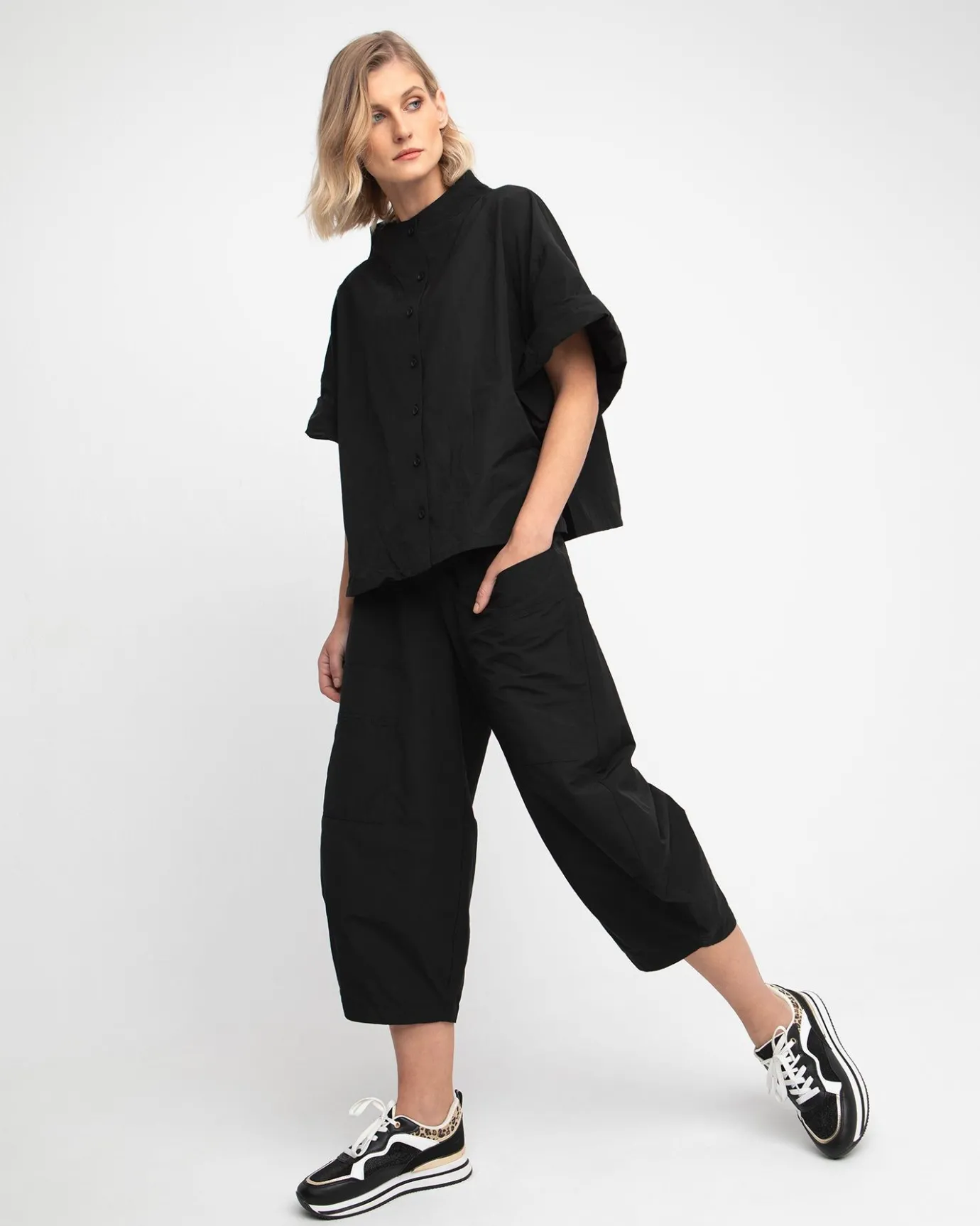 Women Alembika Tops & Tunics<Ozai N Ku Funnel Top, Black