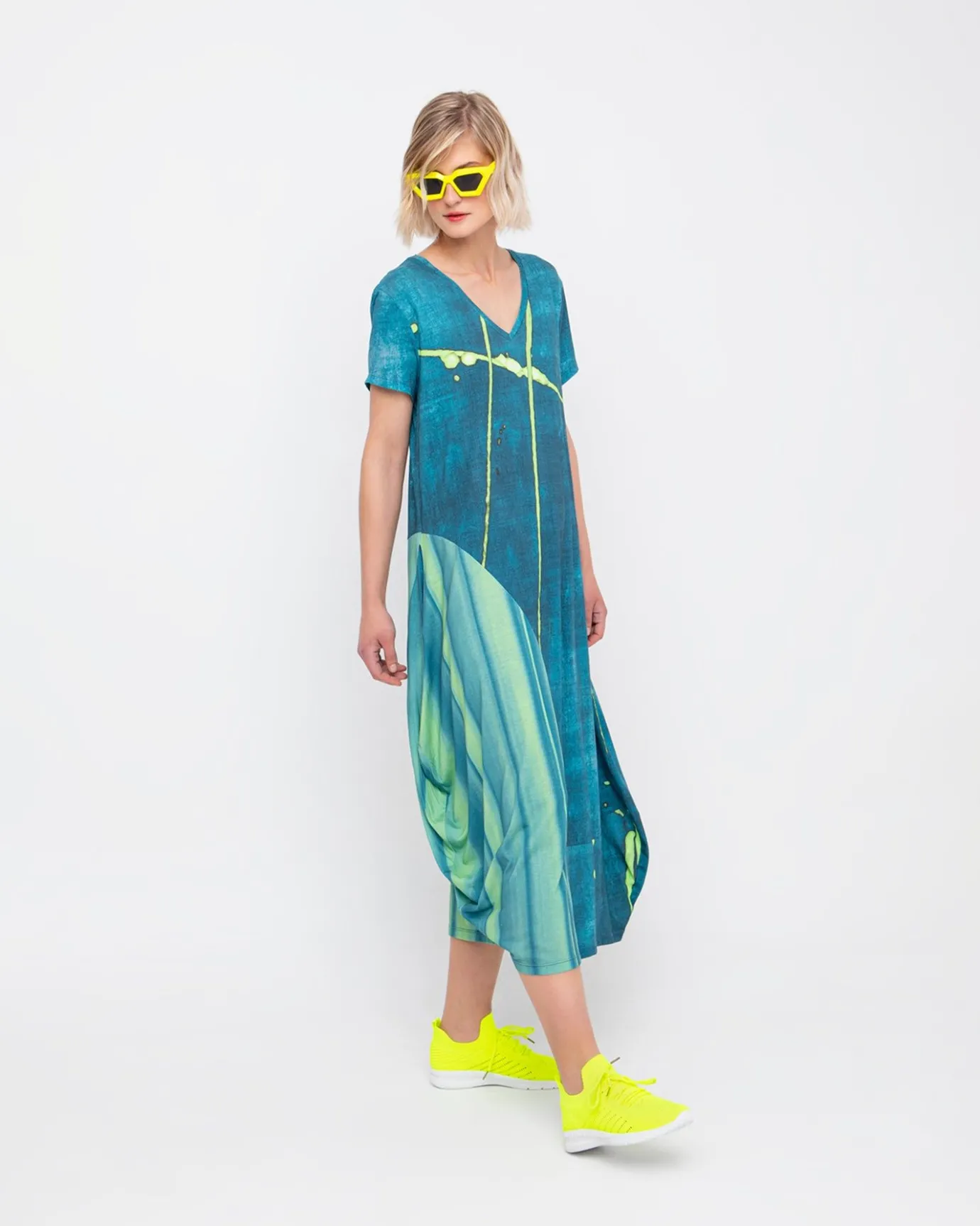 Women Alembika Dresses<Ozai N Ku High Tide Midi Dress, Ocean