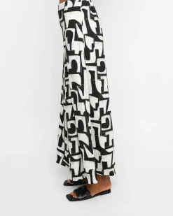 Women Alembika Pants & Skirts<Ozai N Ku Letterpress Palazzo Pants, Puzzle
