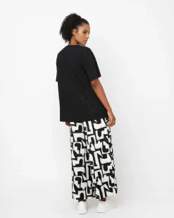 Women Alembika Pants & Skirts<Ozai N Ku Letterpress Palazzo Pants, Puzzle