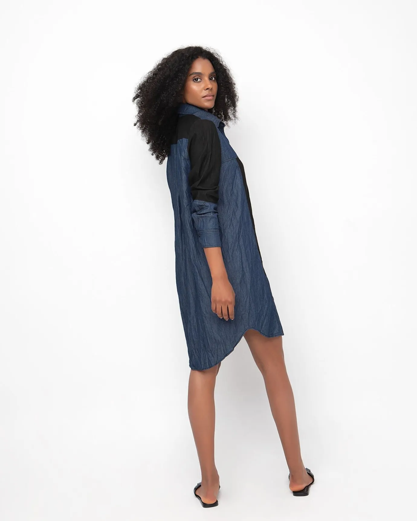 Women Alembika Dresses<Ozai N Ku Patch Shirt Dress, Denim