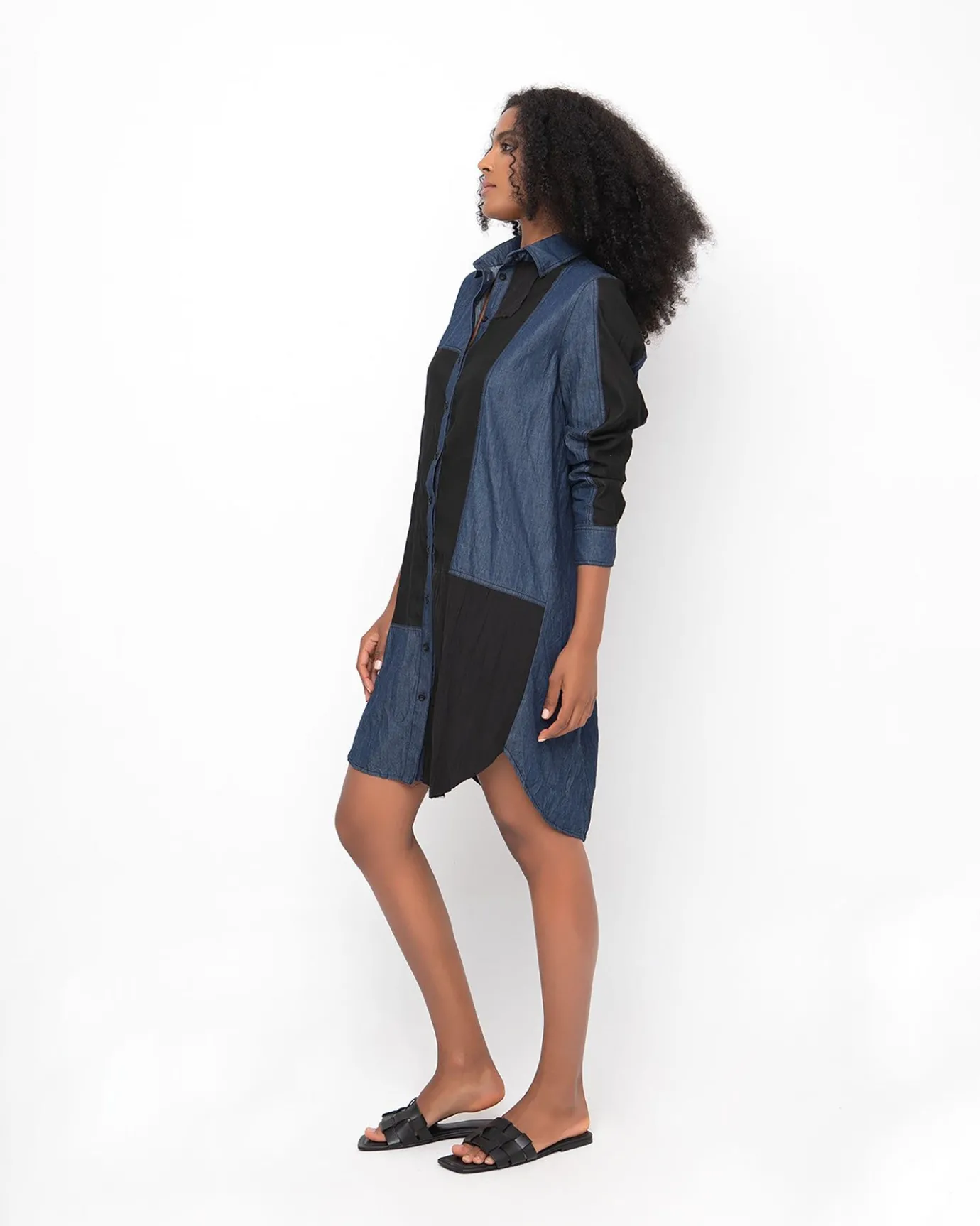 Women Alembika Dresses<Ozai N Ku Patch Shirt Dress, Denim