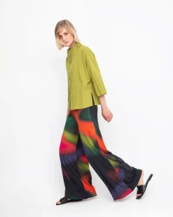 Women Alembika Tops & Tunics<Ozai N Ku Pleated Crinkle Funnel Top, Olive