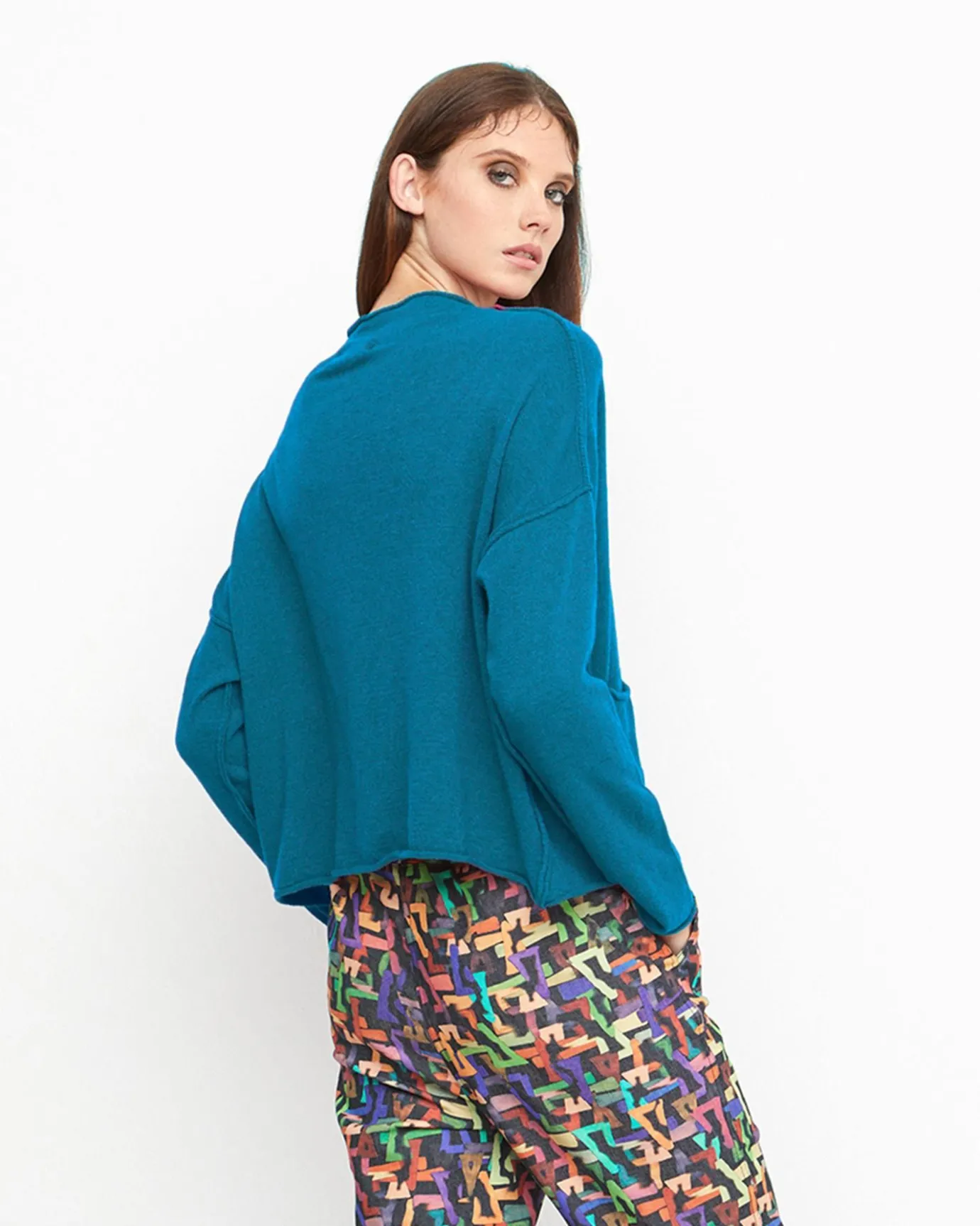 Women Alembika Sweaters & Cardigans<Ozai N Ku Techie Sweater Top, Petrol