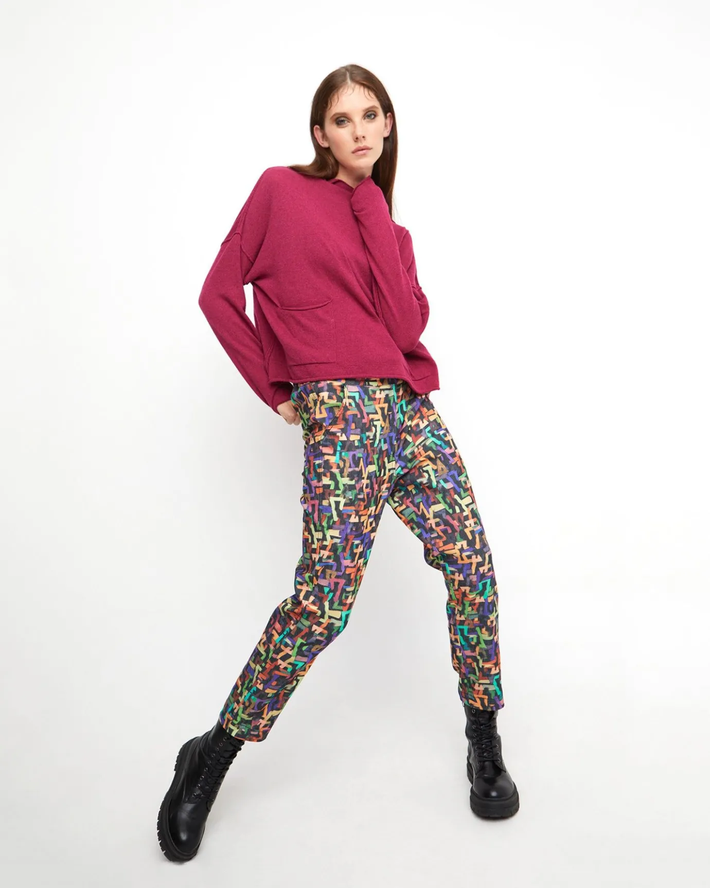 Women Alembika Sweaters & Cardigans<Ozai N Ku Techie Sweater Top, Ruby