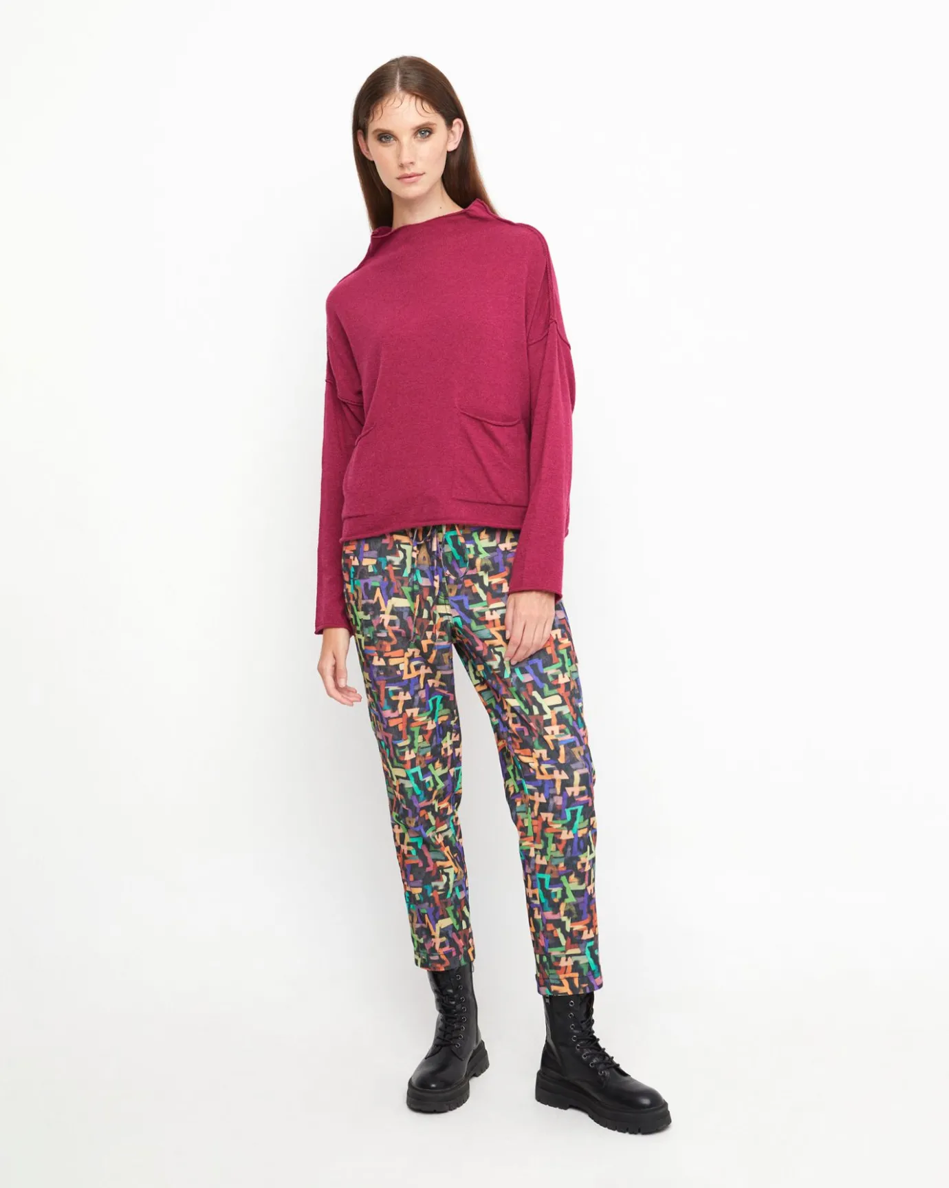 Women Alembika Sweaters & Cardigans<Ozai N Ku Techie Sweater Top, Ruby
