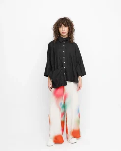 Women Alembika Tops & Tunics<Ozai N Ku Trickster Crinkle Shirt, Black