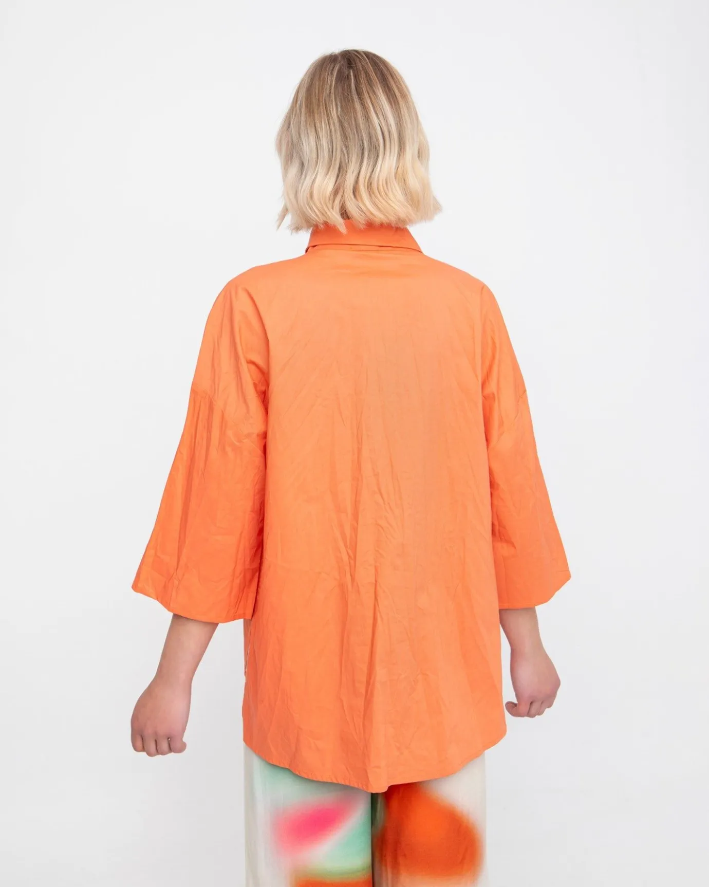 Women Alembika Tops & Tunics<Ozai N Ku Trickster Crinkle Shirt, Peach