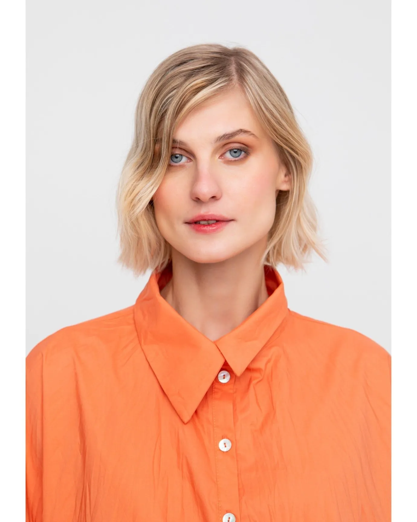 Women Alembika Tops & Tunics<Ozai N Ku Trickster Crinkle Shirt, Peach