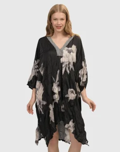 Women Alembika Dresses<Paige Crinkle Caftan Tunic Dress, Roses