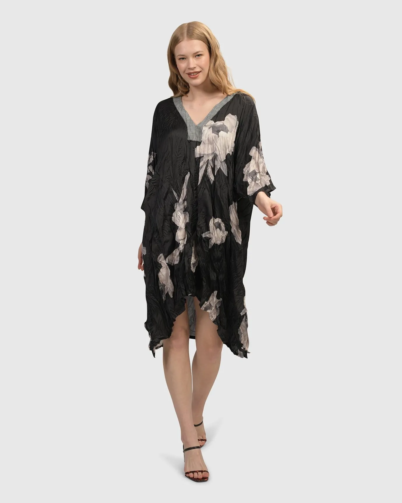Women Alembika Dresses<Paige Crinkle Caftan Tunic Dress, Roses