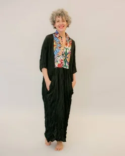 Women Alembika Plus<Paisley Bib Crinkle Maxi Dress, Multi
