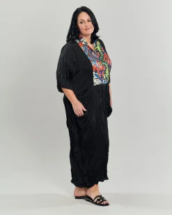Women Alembika Plus<Paisley Bib Crinkle Maxi Dress, Multip