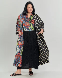 Women Alembika Plus<Paisley Bib Crinkle Maxi Dress, Multip