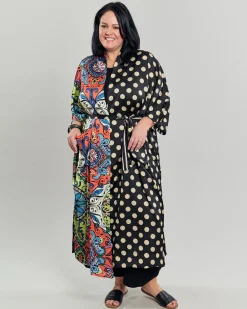Women Alembika Plus<Paisley Dot Long Kimono Jacket, Multip