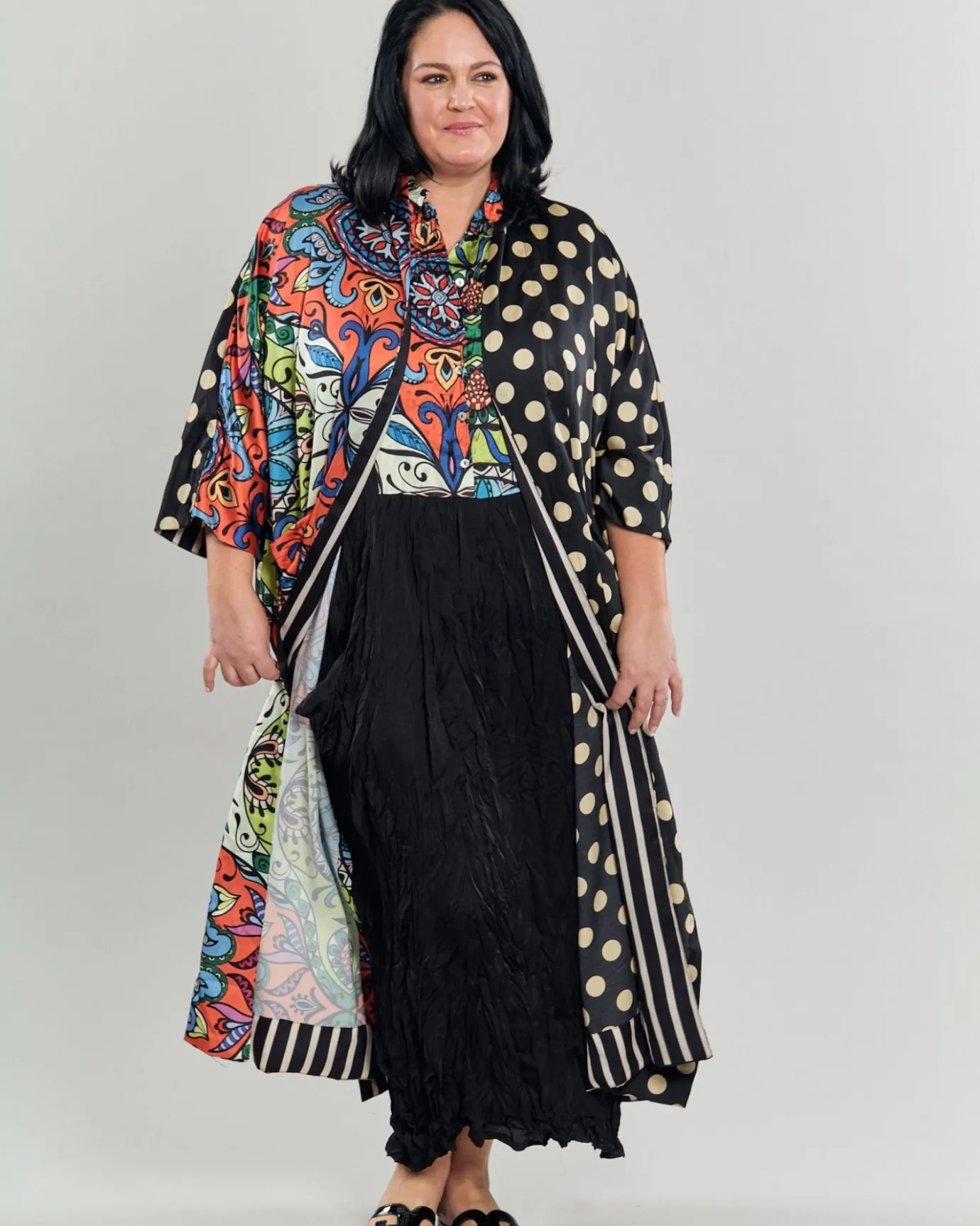 Women Alembika Jackets<Paisley Dot Long Kimono Jacket, Multip