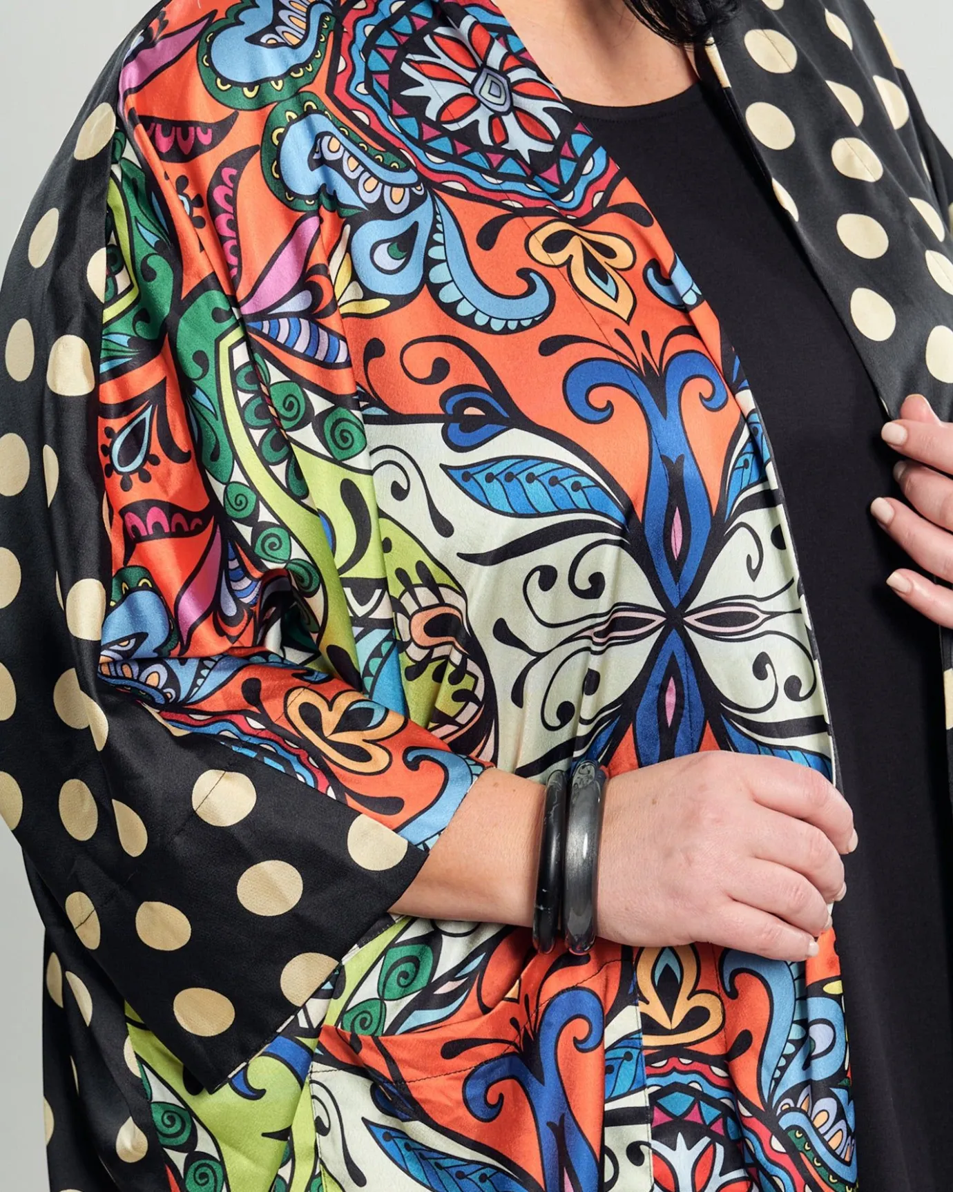 Women Alembika Jackets<Paisley Dot Long Kimono Jacket, Multip