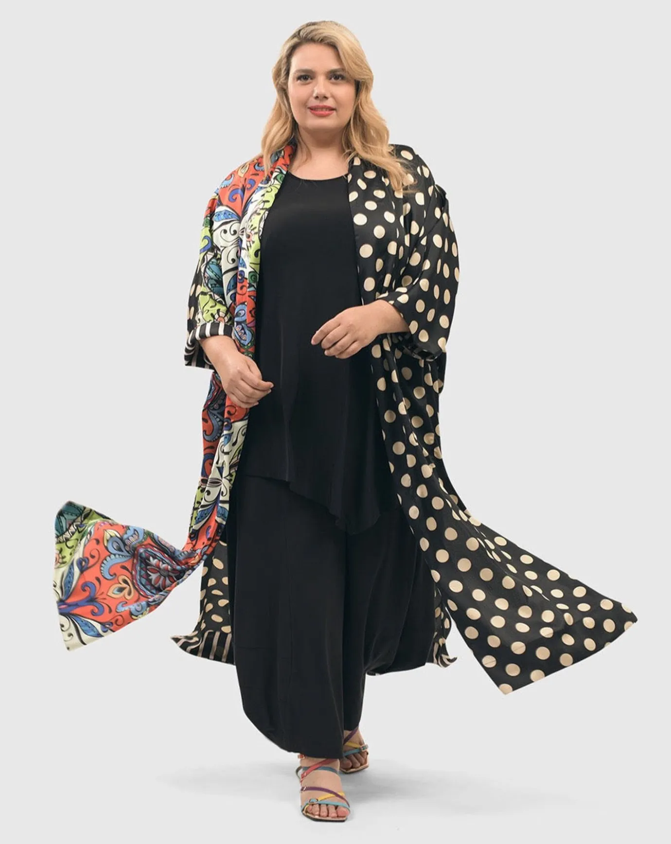 Women Alembika Jackets<Paisley Dot Long Kimono Jacket, Multip