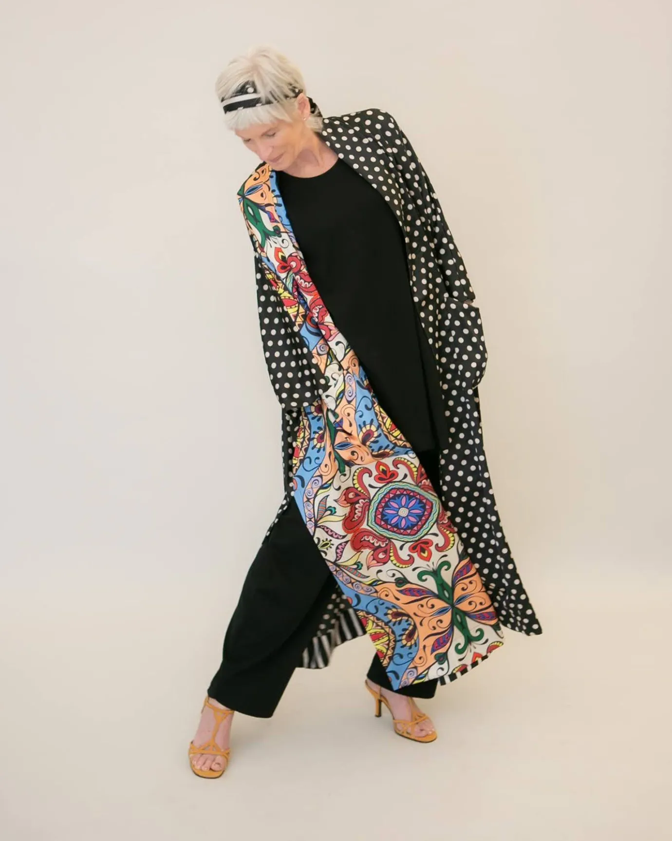 Women Alembika Plus<Paisley Dot Long Kimono Jacket, Multi