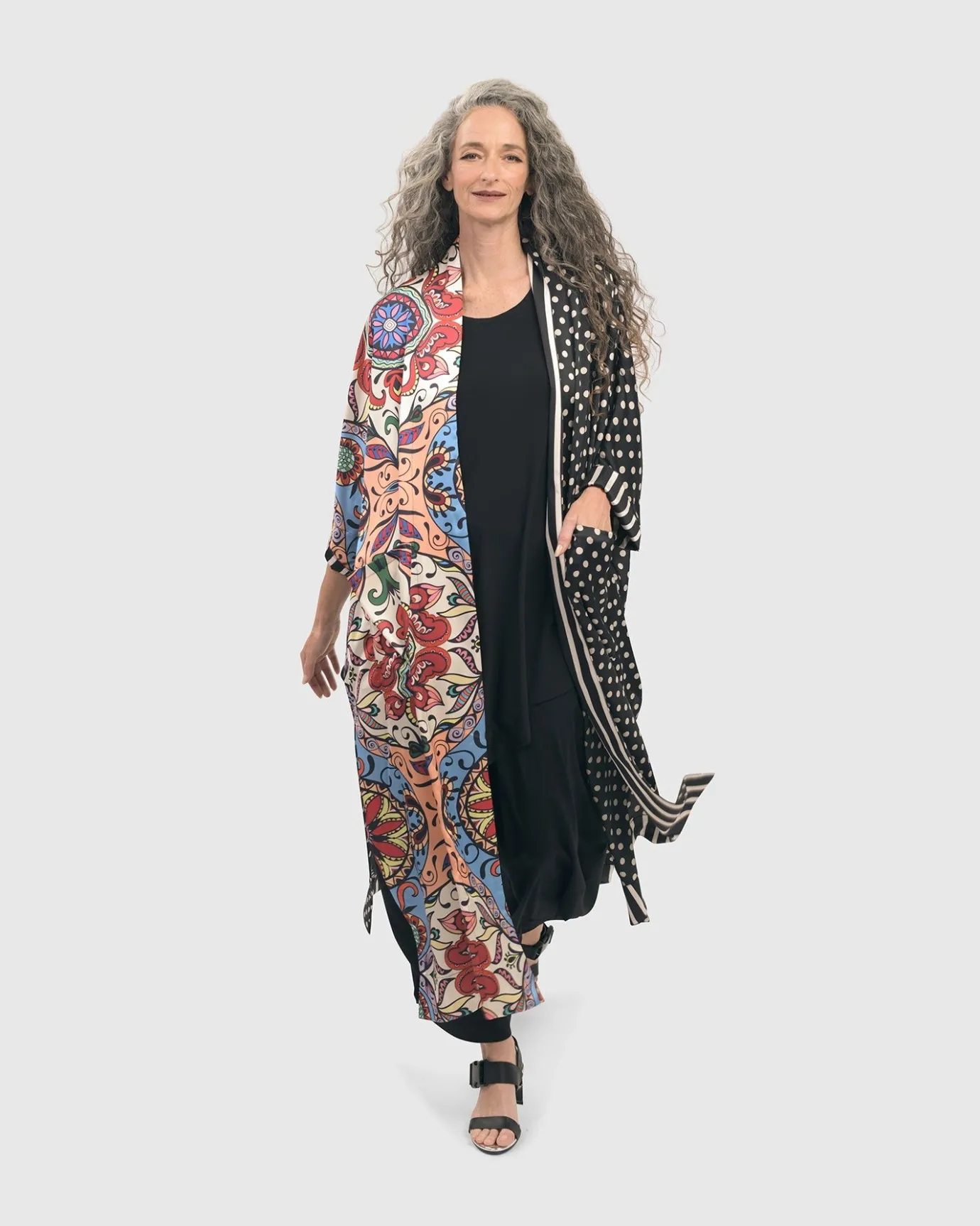 Women Alembika Jackets<Paisley Dot Long Kimono Jacket, Multi