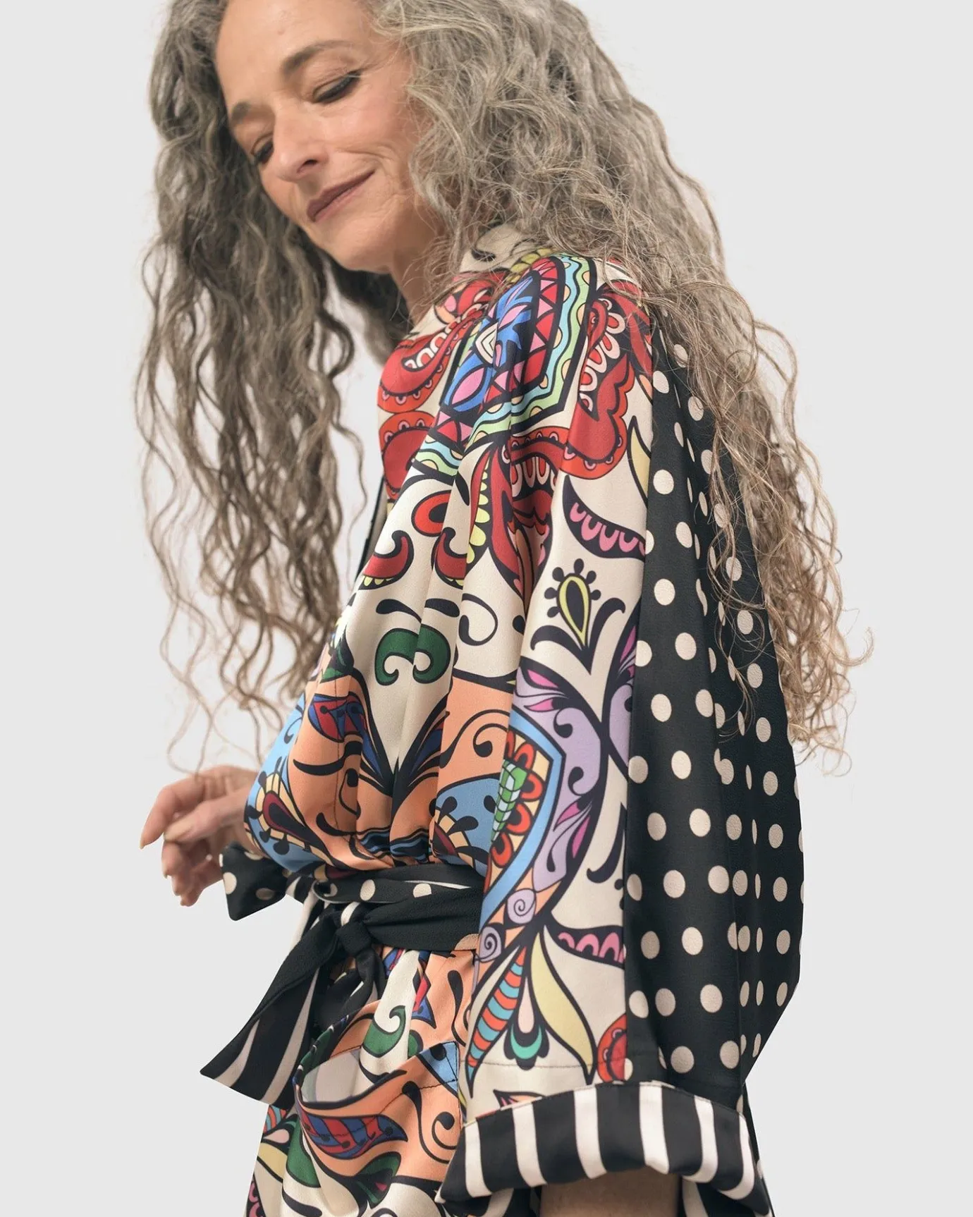 Women Alembika Jackets<Paisley Dot Long Kimono Jacket, Multi