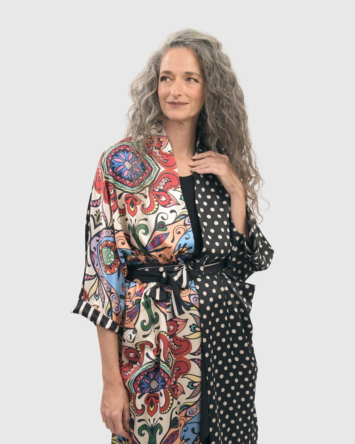 Women Alembika Jackets<Paisley Dot Long Kimono Jacket, Multi
