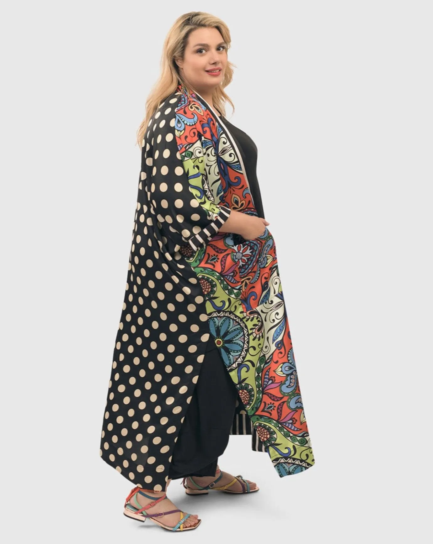 Women Alembika Jackets<Paisley Dot Long Kimono Jacket, Multi