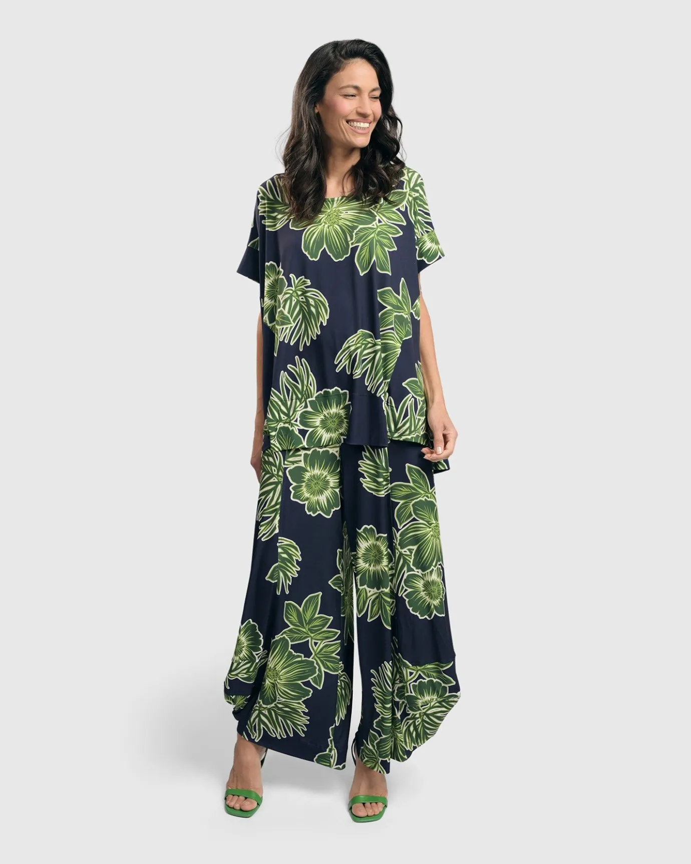 Women Alembika Plus<Paradise Punto Pants, Royal/Green