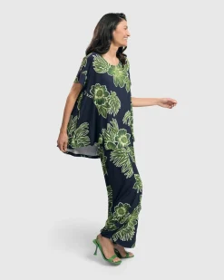 Women Alembika Plus<Paradise Punto Pants, Royal/Green