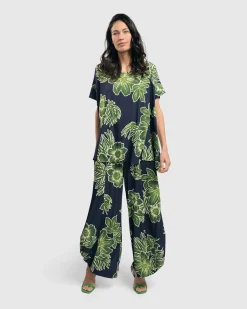Women Alembika Plus<Paradise Punto Pants, Royal/Green