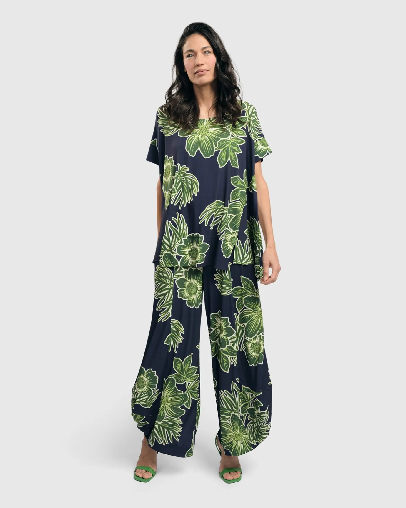 Women Alembika Plus<Paradise Punto Pants, Royal/Green