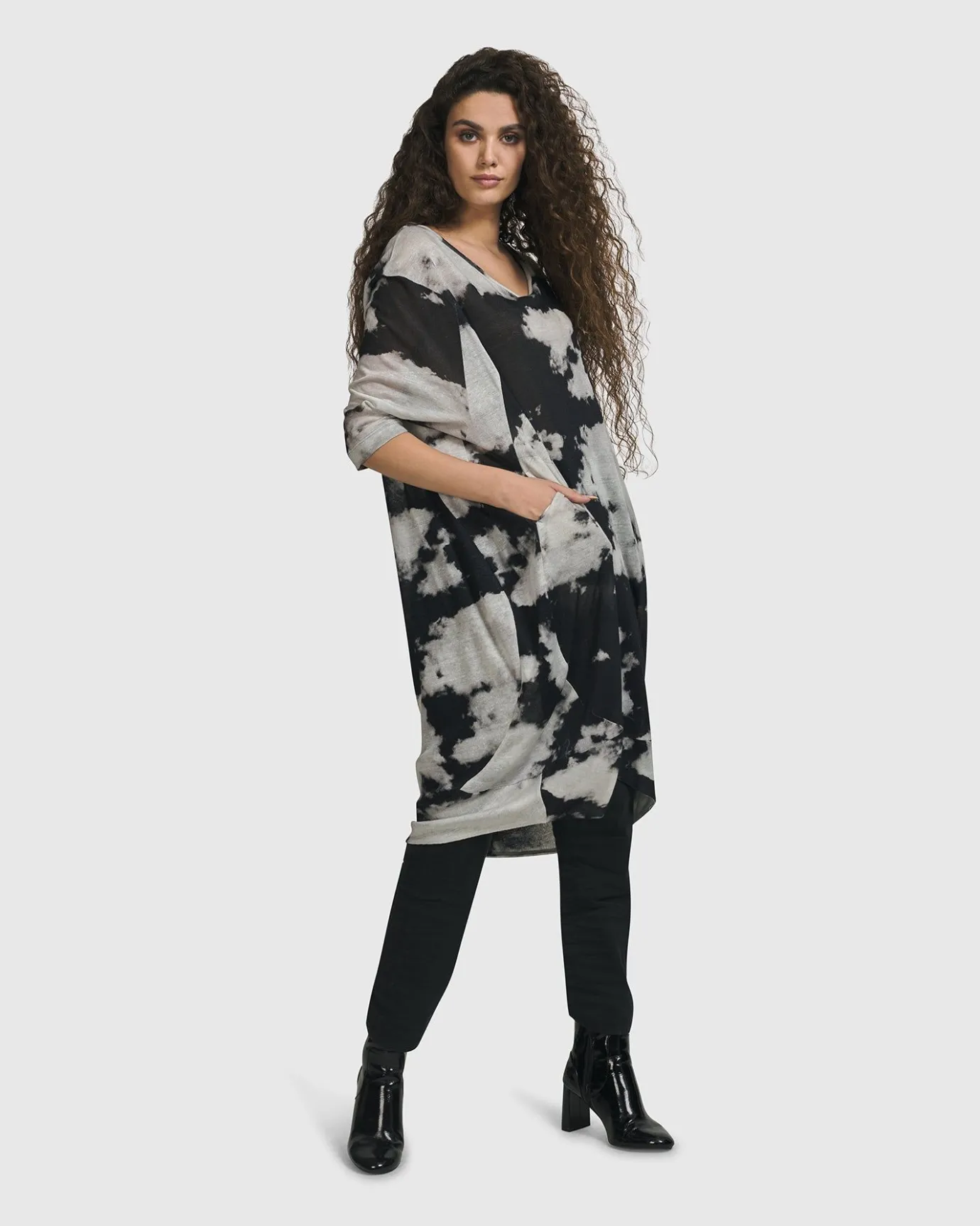 Women Alembika Plus<Parisian Sky Dress, Smoke