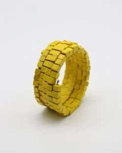 Women Alembika Accessories<Pashmina Wooden Beads Snake Bracelet, Yellow