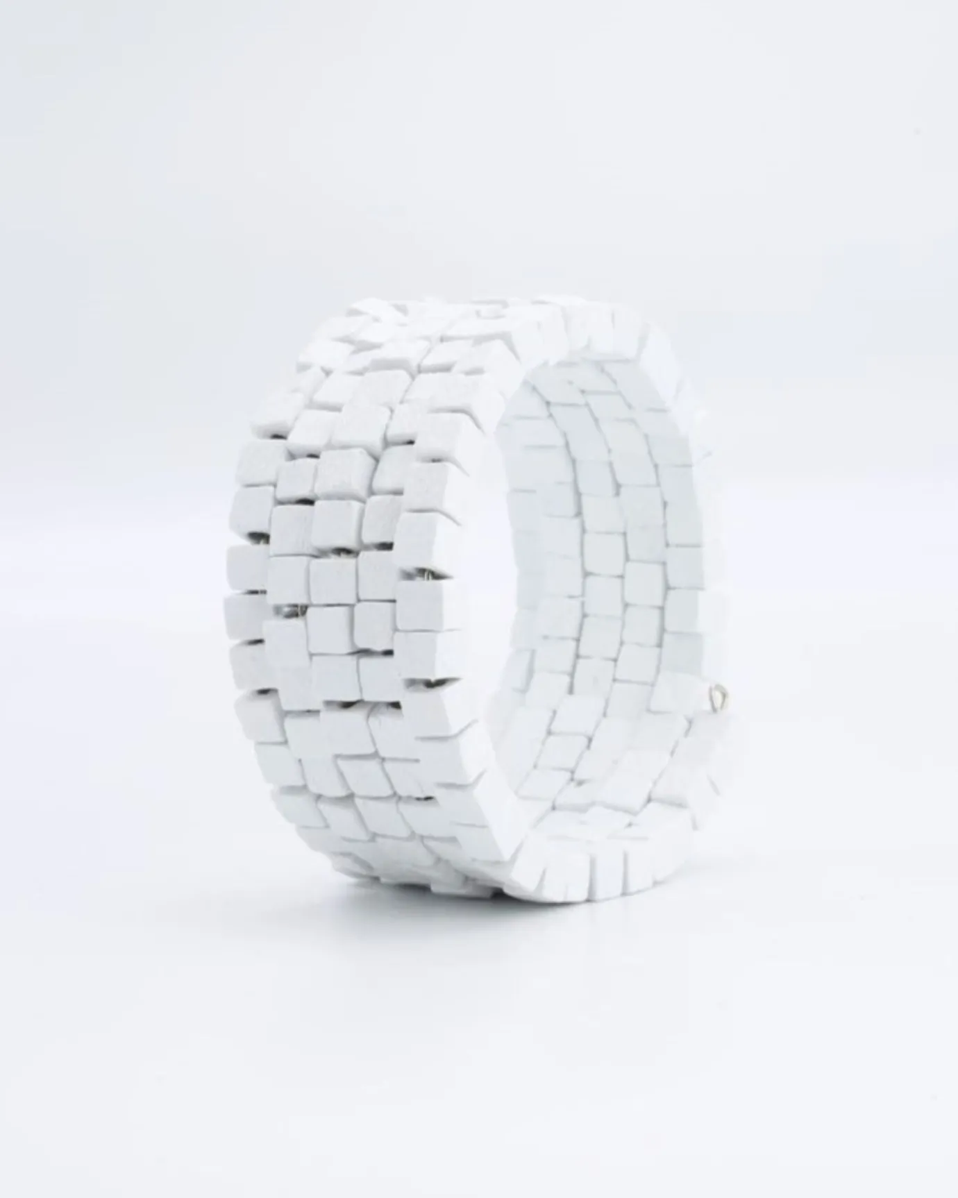Women Alembika Accessories<Pashmina Wooden Beads Snake Bracelet, White